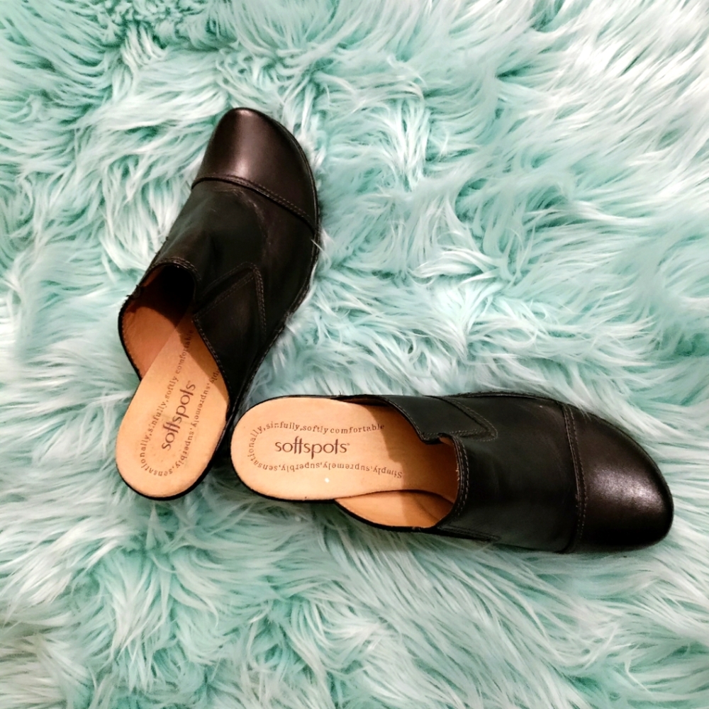 Softspots Clogs Black Leather